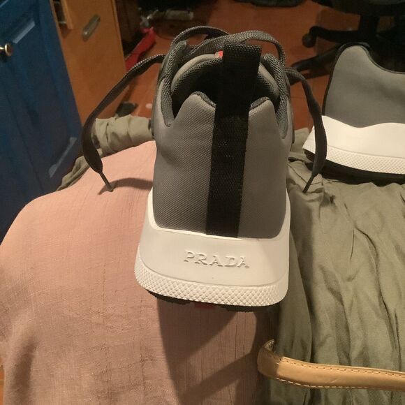 Prada size uk 9.5 us 10.5 tech laced trainer sneaker shoe eu size 44 - Picture 4 of 14